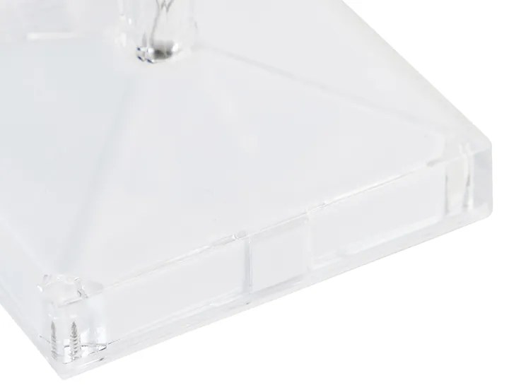 Candeeiro de mesa transparente incl. LED IP54 recarregável - Crystal Clássico / Antigo