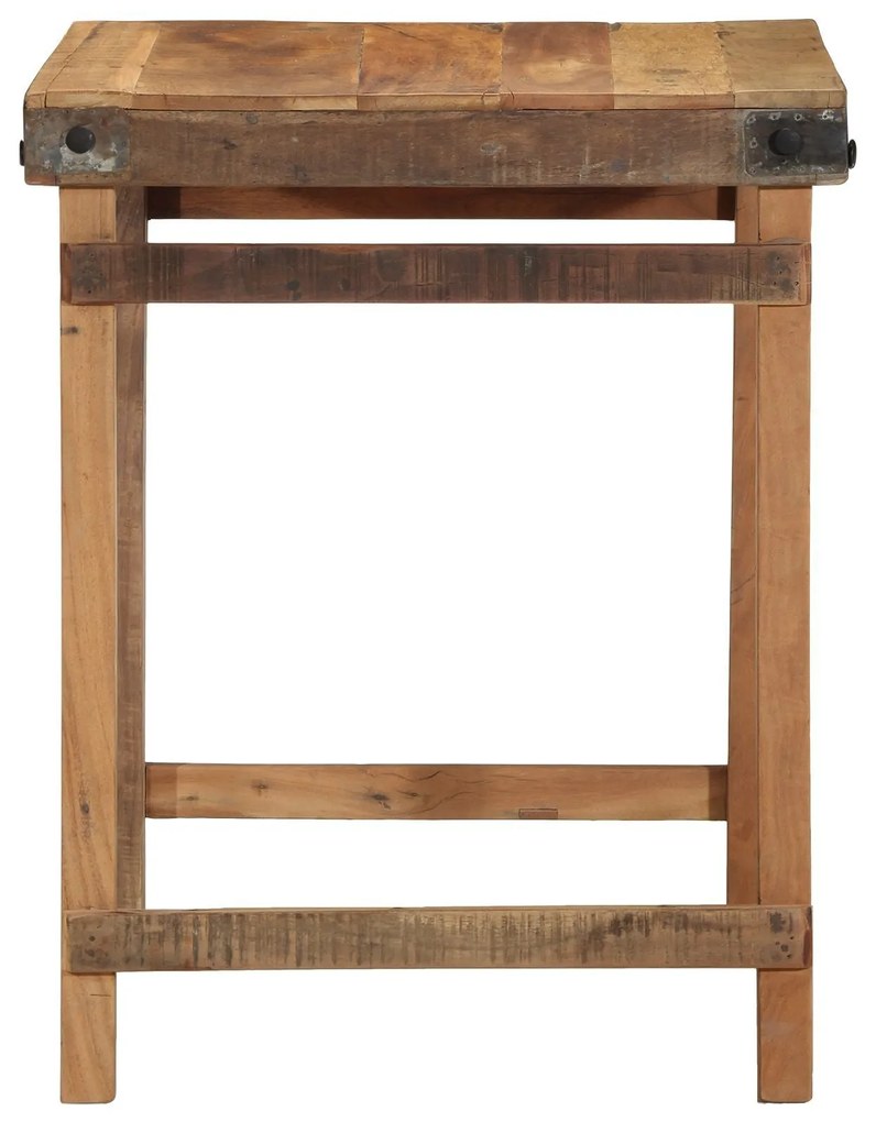 Mesa de Jantar vidaXL 55x60x76 cm em Madeira Recuperada