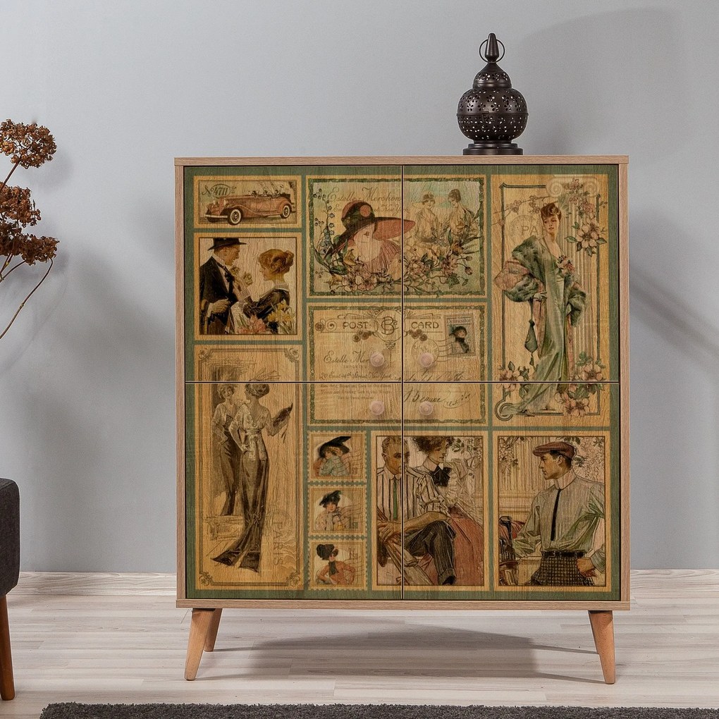 Armário Multiuso Multilux – Carvalho Sonoma – 95x111x36 cm