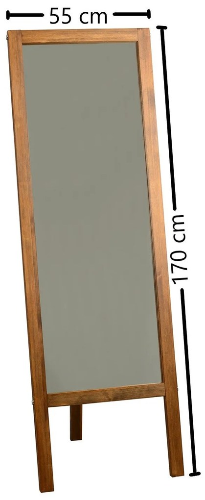 Espelho Cheval A43 – Nogueira – 55x170 cm