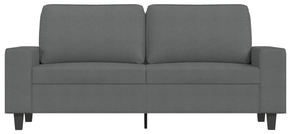 Sofá de 2 lugares em tecido 140 cm cinzento-escuro