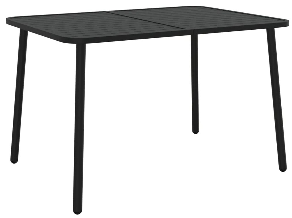5 pcs conjunto de jantar para jardim aço antracite