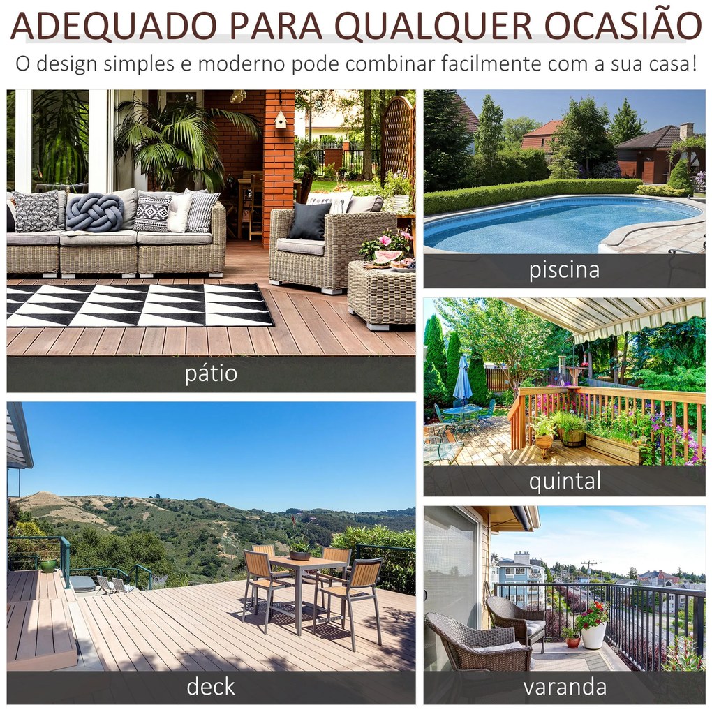 Outsunny Mesa de Jardim de Vime Mesinha Auxiliar com Pés de Metal Capa