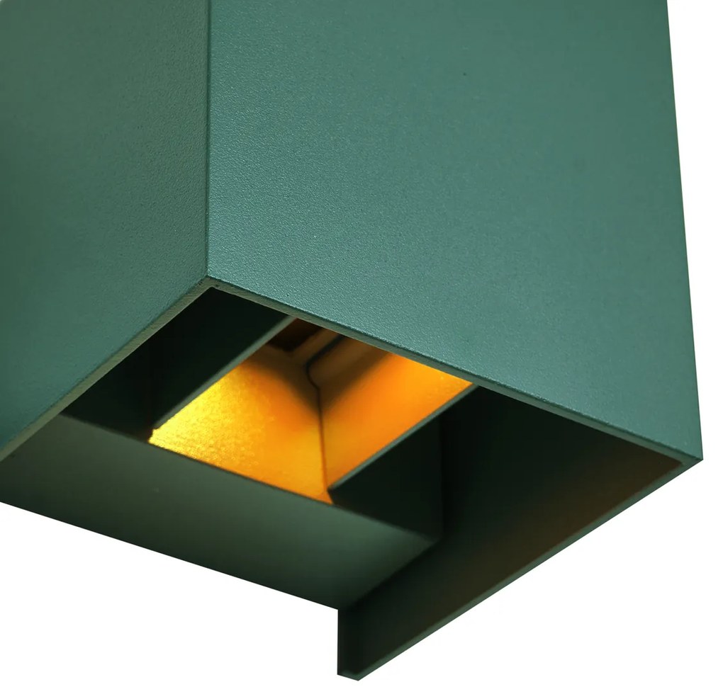 Candeeiro de parede exterior verde escuro incl. LED IP54 - Edwin