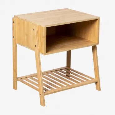 Mesa De Cabeceira 45x35 Cm Em Bambu Natela Bambu - Sklum