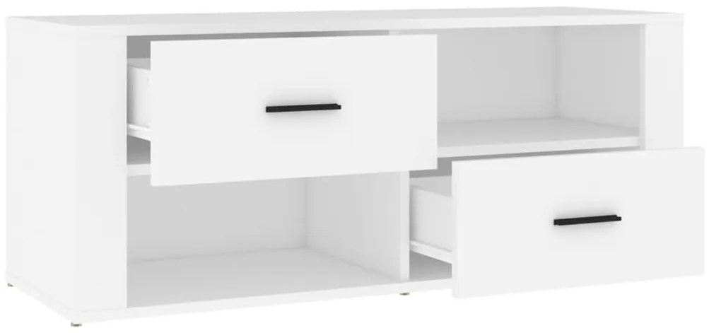 Móvel p/ TV 100x35x40cm madeira processada branco