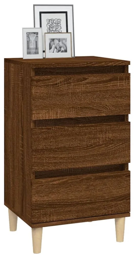 Mesa cabeceira 40x35x70 cm derivados madeira carvalho castanho