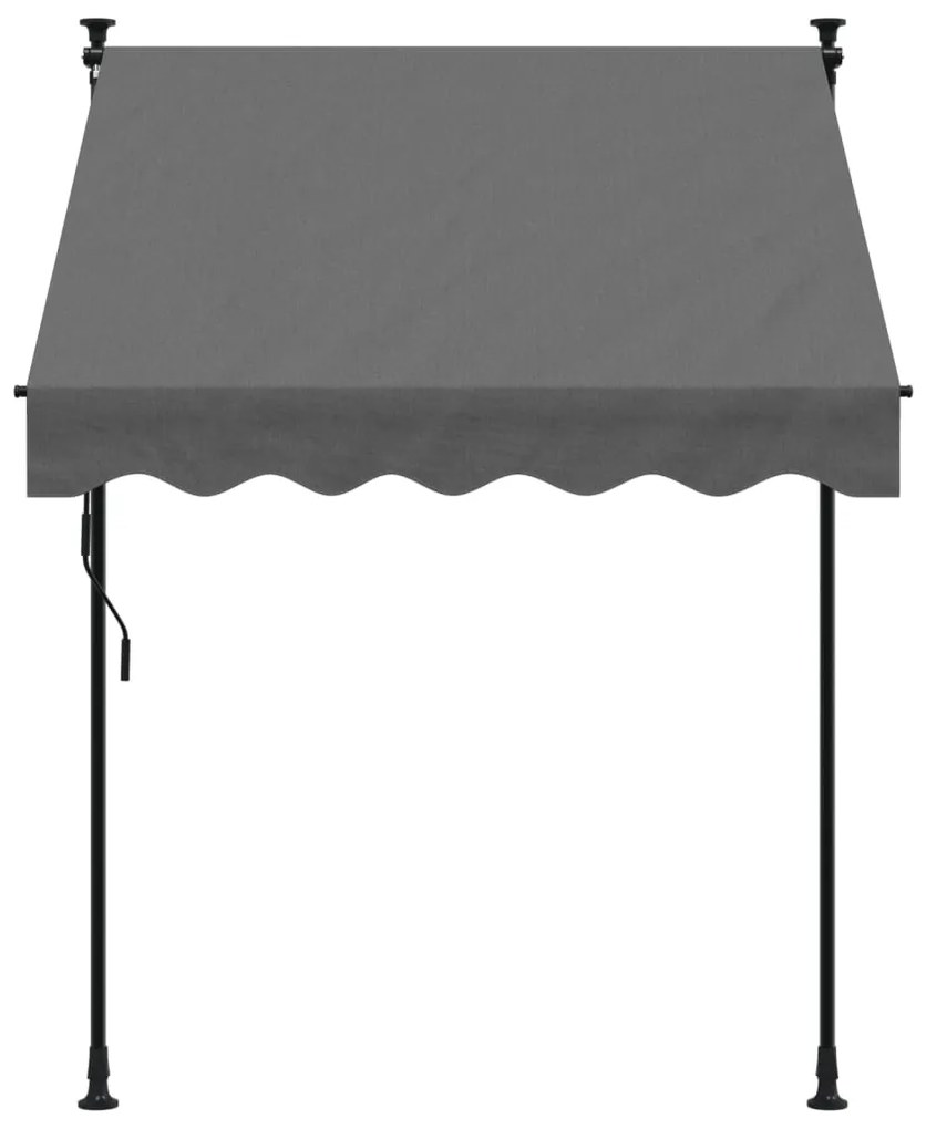 Toldo retrátil 150x150 cm tecido e aço antracite