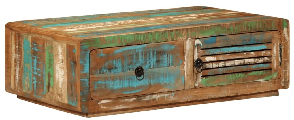 Mesa de centro 89x55x29 cm madeira recuperada maciça
