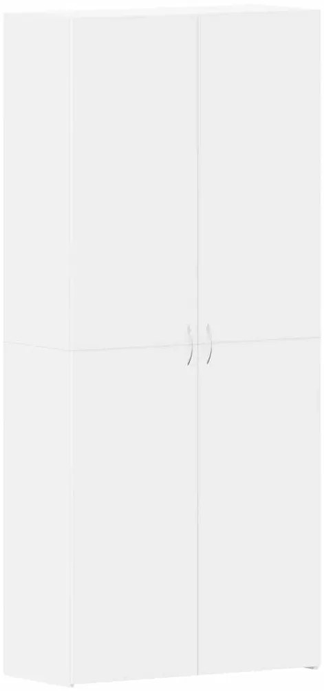 Armário para Sapatos Branco 80x35.5x180 cm Madeira Sólida