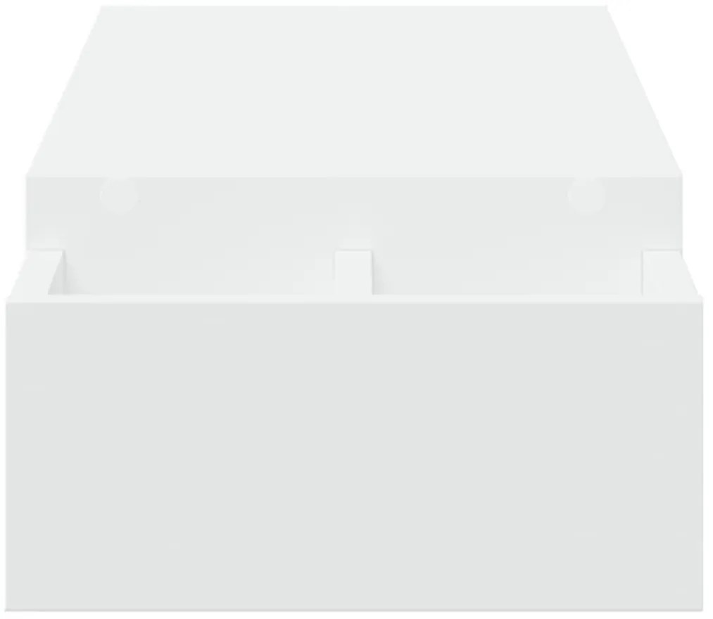 Suporte monitor arrumação 100x27x15cm derivados madeira branco