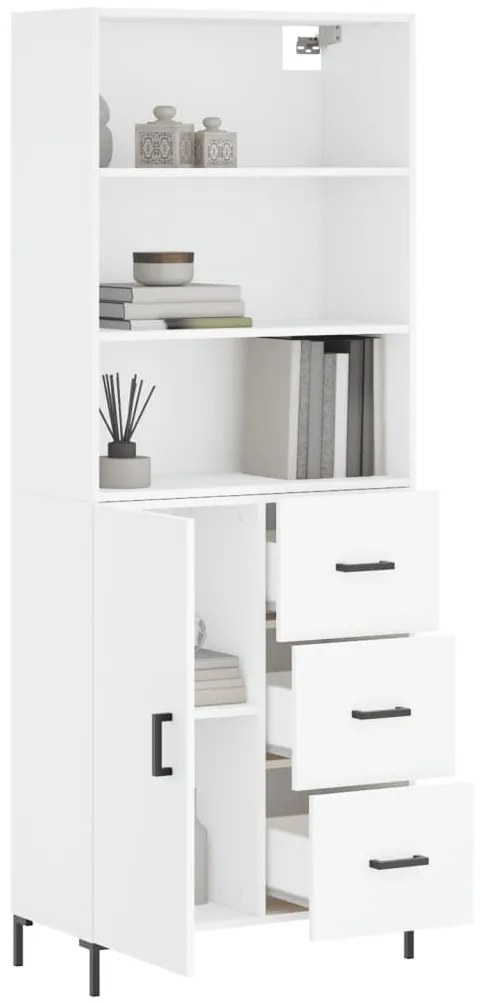 Armário alto 69,5x34x180 cm derivados de madeira branco