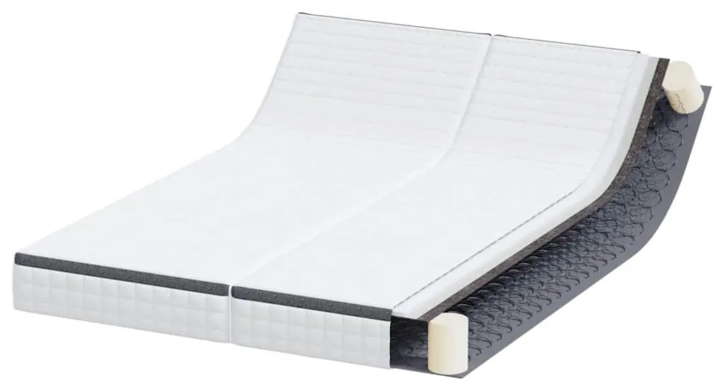 Colchões 2 pcs Branco, Cinza 80 x 200 cm Tecido Tricotado