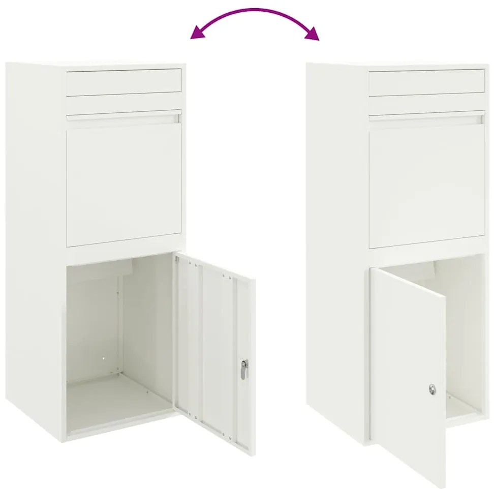 Caixa para entrega de pacotes Branco 41 x 38 x 103 cm Aço