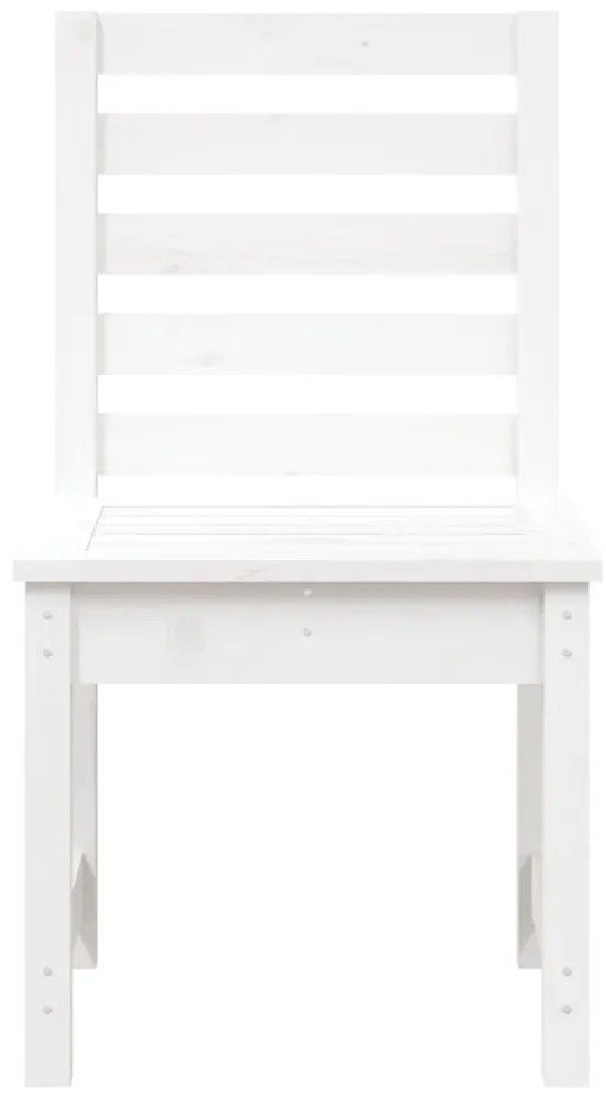 Cadeiras de jardim 2 pcs 50x48x91,5 cm pinho maciço branco
