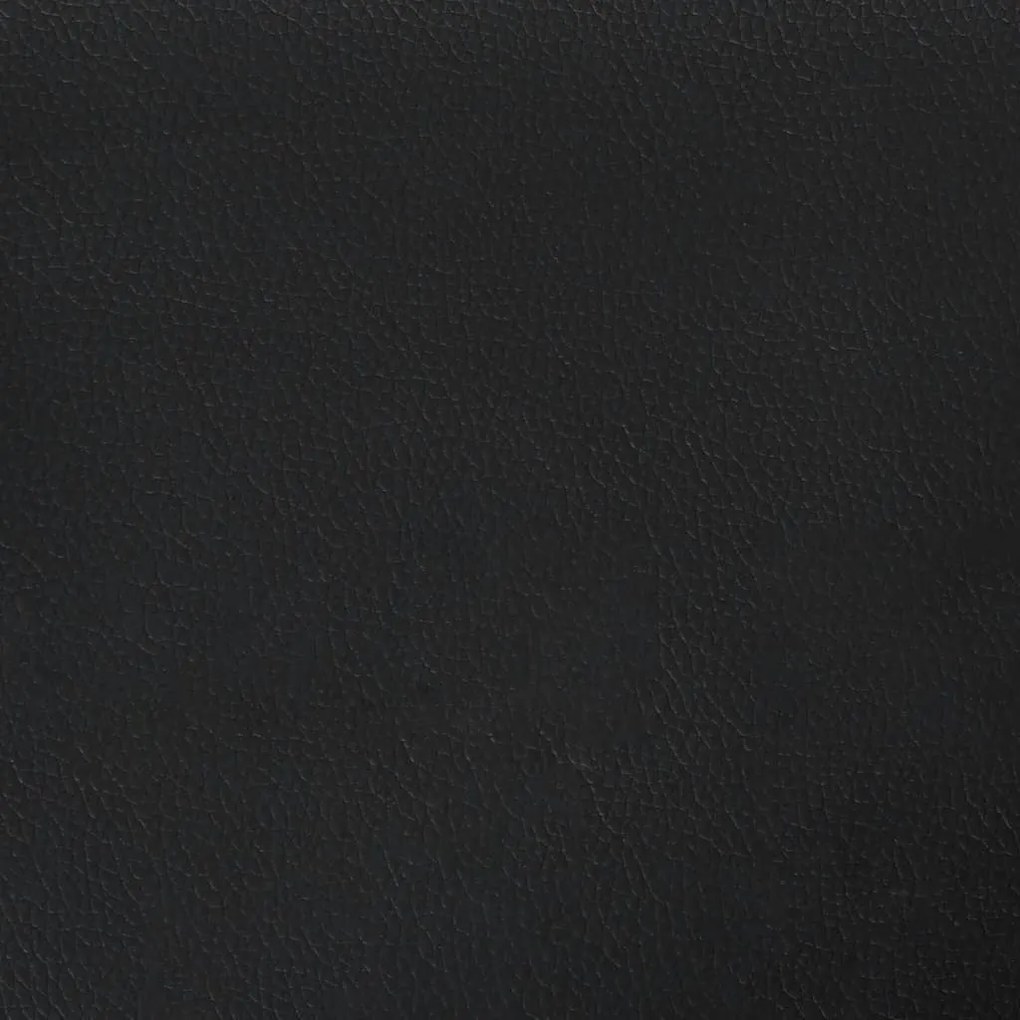 Sofá de 2 lugares 120 cm couro artificial preto