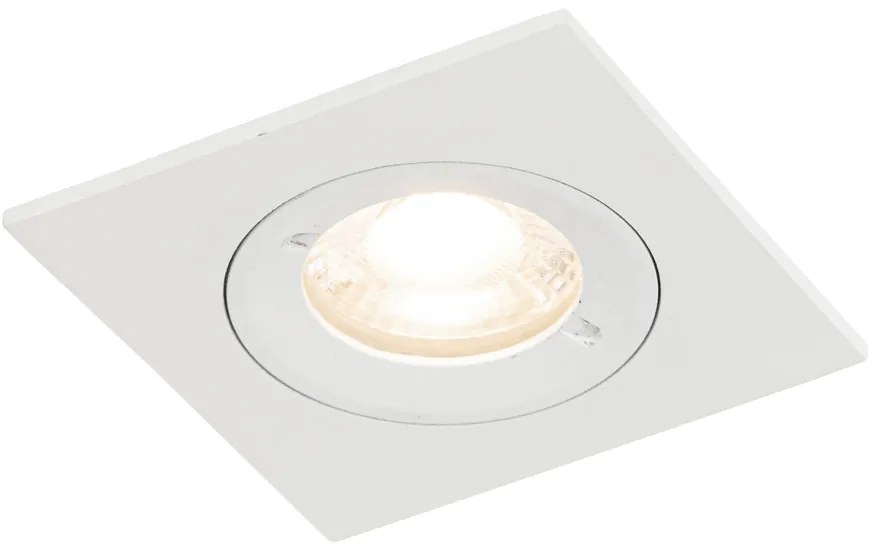Foco embutido moderno branco quadrado IP44 - Xena Moderno