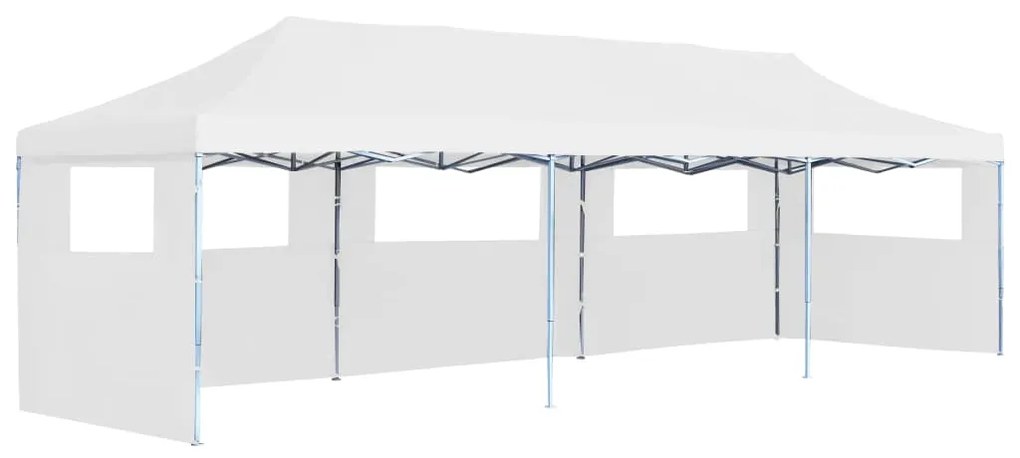 vidaXL Tenda para festas pop-up dobrável c/ 5 paredes 3x9 m branco