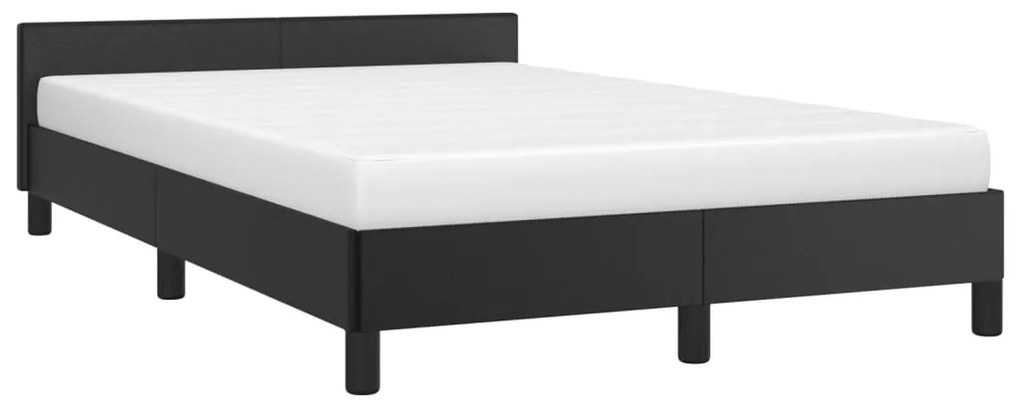 Estrutura de cama sem castanho colchão 120x190cm couro do falso