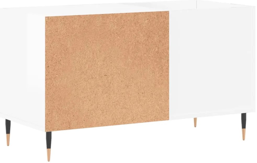 Armário p/ discos 85x38x48 cm deriv. madeira branco brilhante