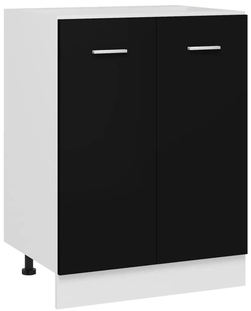 Armário inferior “Lyon” 60x46x81,5cm derivados de madeira preto