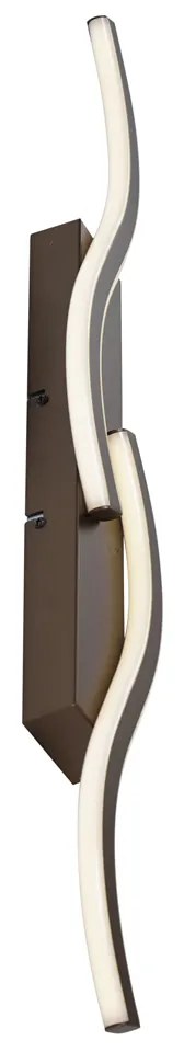 LED Candeeiro de parede de design bronze escuro regulável em 3 níveis 2-Light - Bummy Design