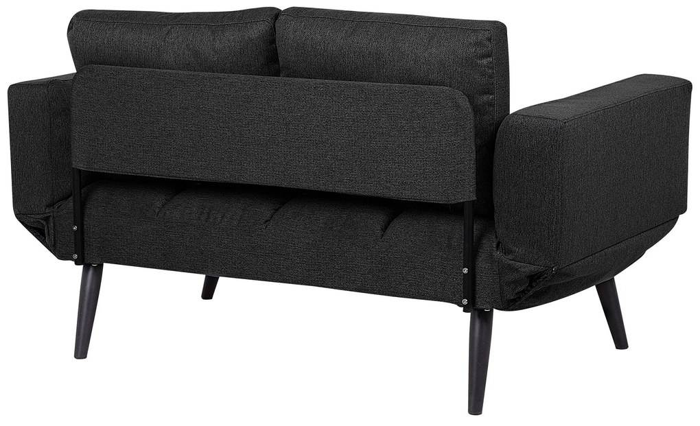 Sofá-cama em tecido preto BREKKE Beliani