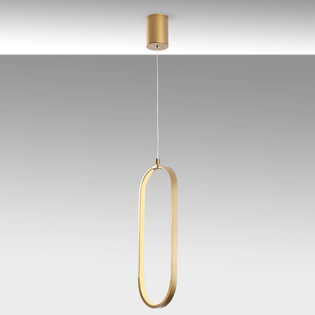 Chandelier Can – Dourado – 17 x 60-110 x 10 cm