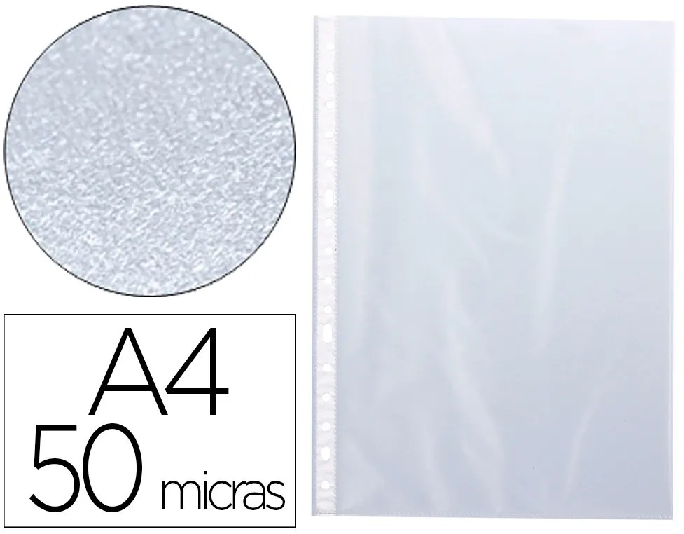Bolsa Catálogo Q-Connect Din A4 50 Microns Martelada Bolsa de 100 Unidades