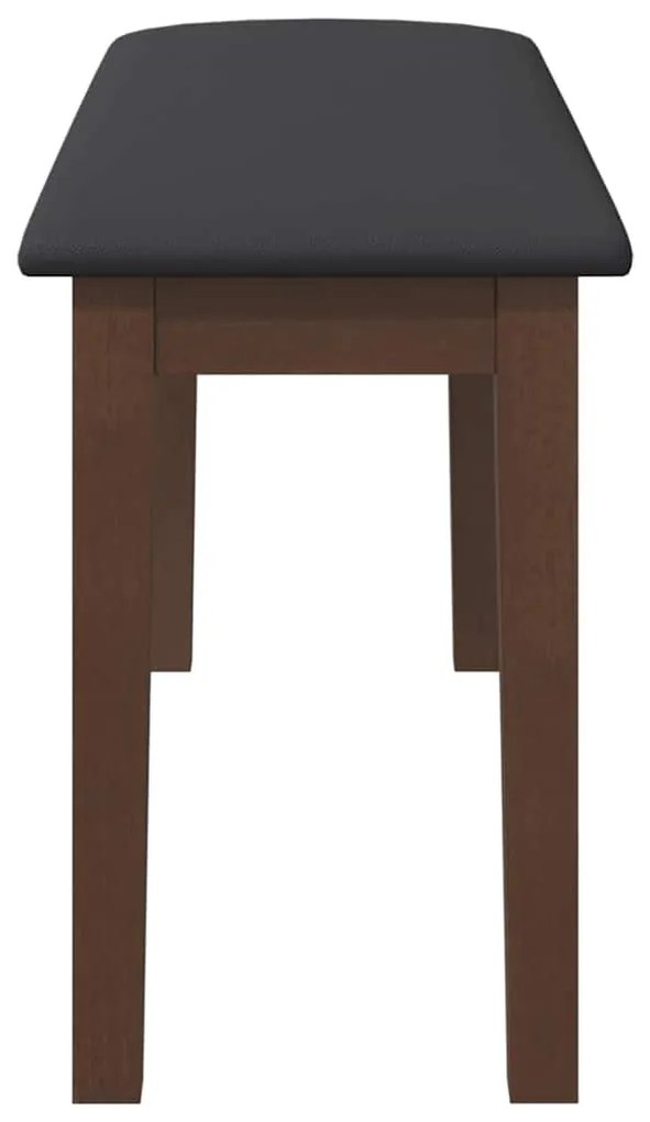 Banco 90 cm madeira seringueira maciça castanho
