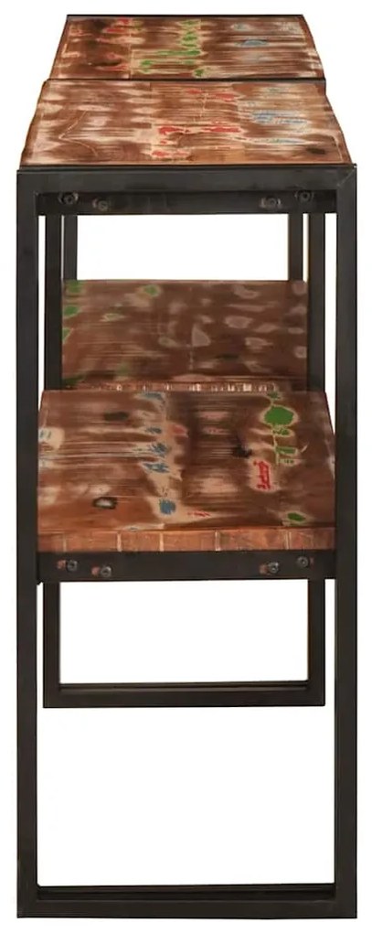 Mesa Consola 160x33x75 cm Madeira Recuperada Sólida