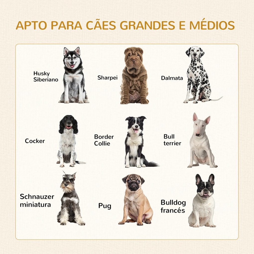 Gaiola para Cães de Madeira Mesa de Centro l com 2 Portas com Fechadura Almofada de Tecido Oxford 94x60x71,5 cm Madeira