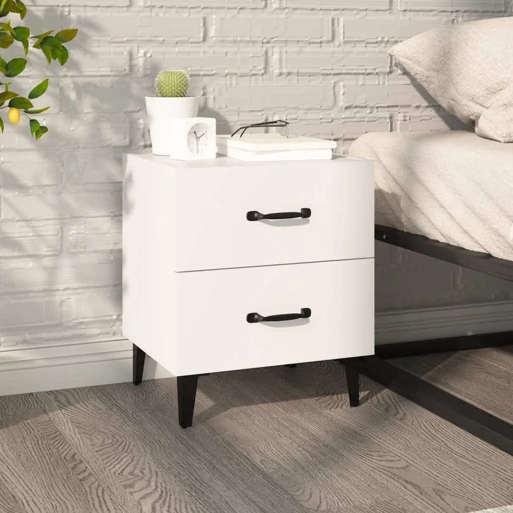 811988 vidaXL Mesa de cabeceira 40x35x47,5 cm branco