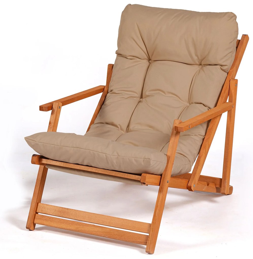 Conjunto de Mesa e Cadeiras de Jardim My007 – Castanho Natural – Mesa