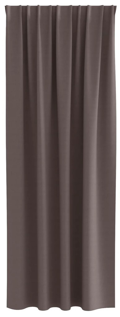 Cortinas opacas 2 pcs Castanho escuro 245 x 140 cm Poliéster