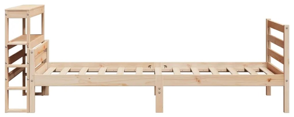 Estrutura de cama com cabeceira 90x200 cm pinho maciço
