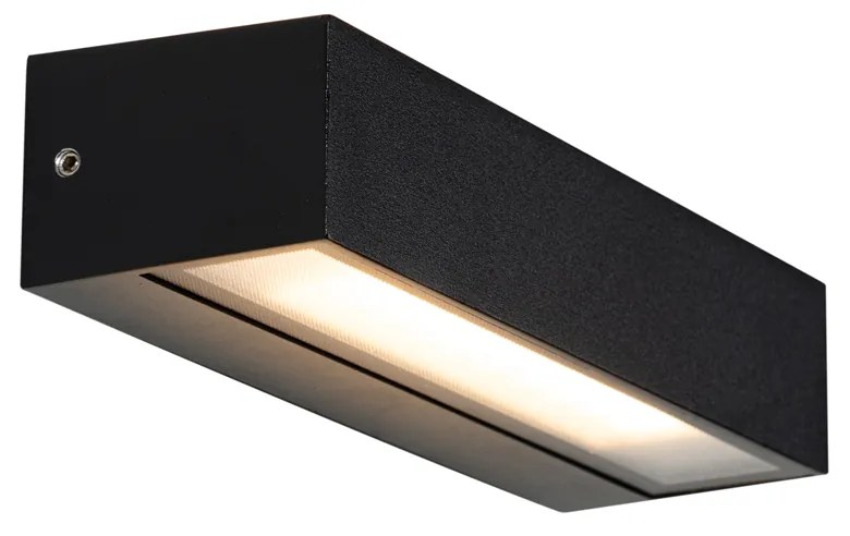 Candeeiro de parede moderno preto com LED IP65 - Steph Moderno