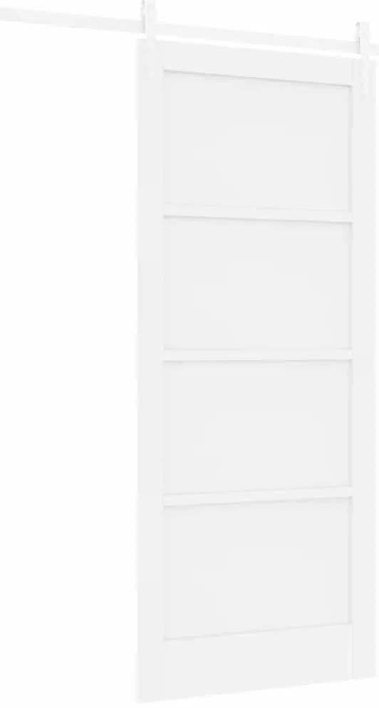 Porta Deslizante vidaXL com Conjunto de Ferragem Branca 86x198.5 cm Ma
