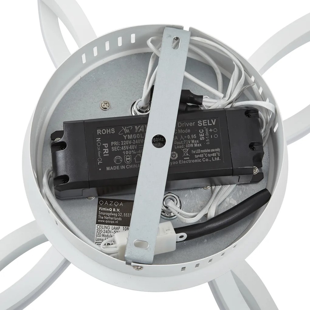 Plafon Branco Incl. LED Regulável em 3 Níveis 4-Luzes - Navara