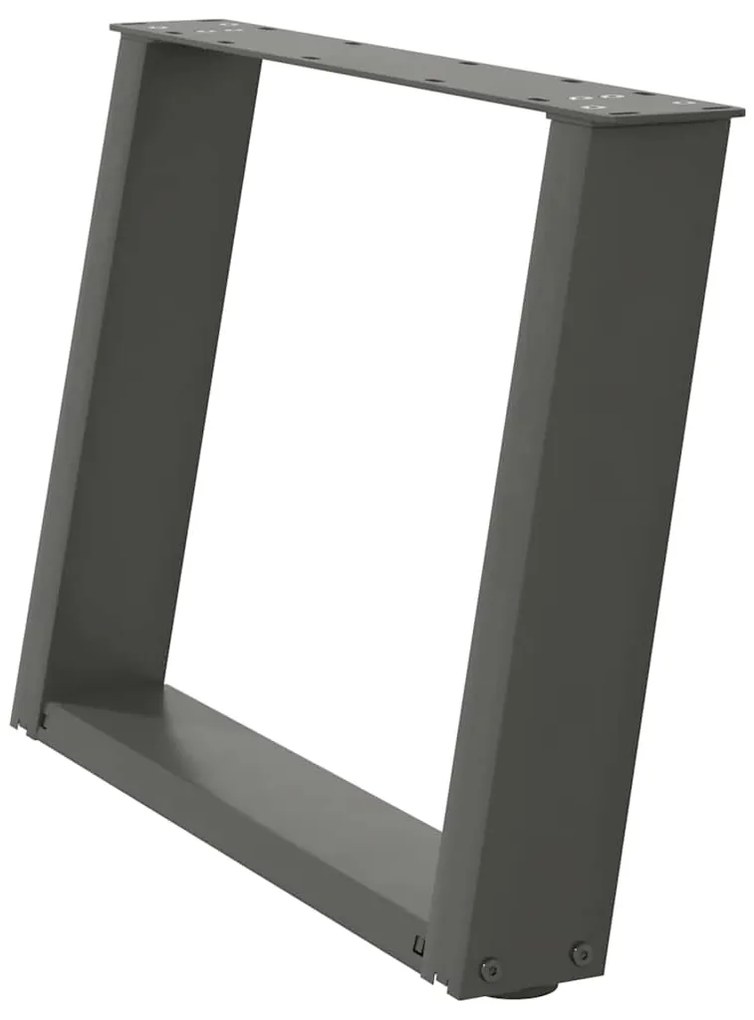 Pés para mesa de centro em forma de U, 2 peças, antracite, 70x (42-43)
