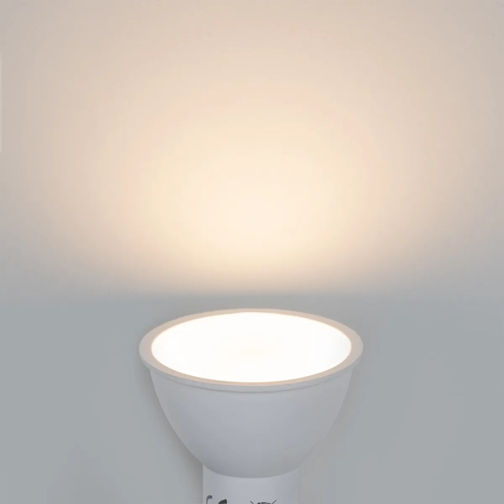 Conjunto de 5 Lâmpadas LED GU10 com Sensor Crepuscular 5W 380lm 2700K