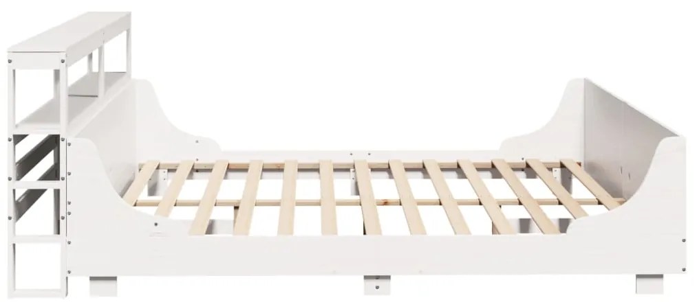 Cama sem colchão 180x200 cm madeira de pinho maciça branco
