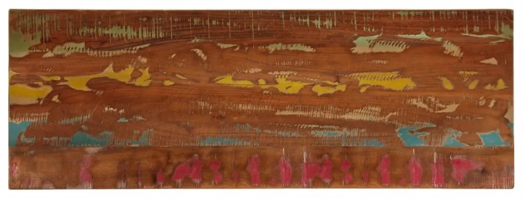 vidaXL Tampo de mesa retangular 140x50x3,8cm madeira recuperada maciça