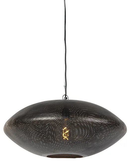 Candeeiro de suspensão oriental preto com dourado 60 cm - Radiance Oriental