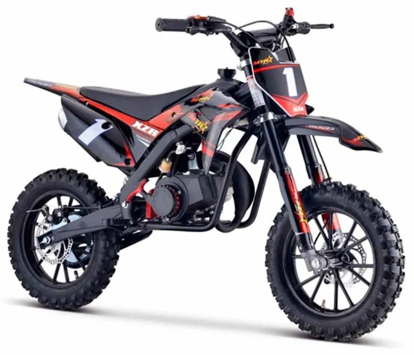 MINI MOTO INFANTIL GASOLINA 50 CC MTR MINICROSS XZR VERMELHA C/ LIMITADOR