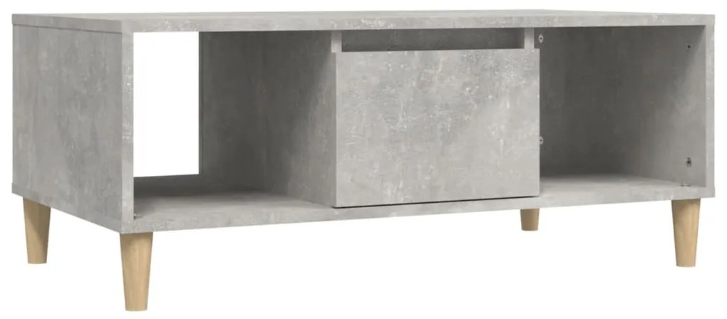 Mesa de centro 90x50x36,5 cm derivados madeira cinzento cimento