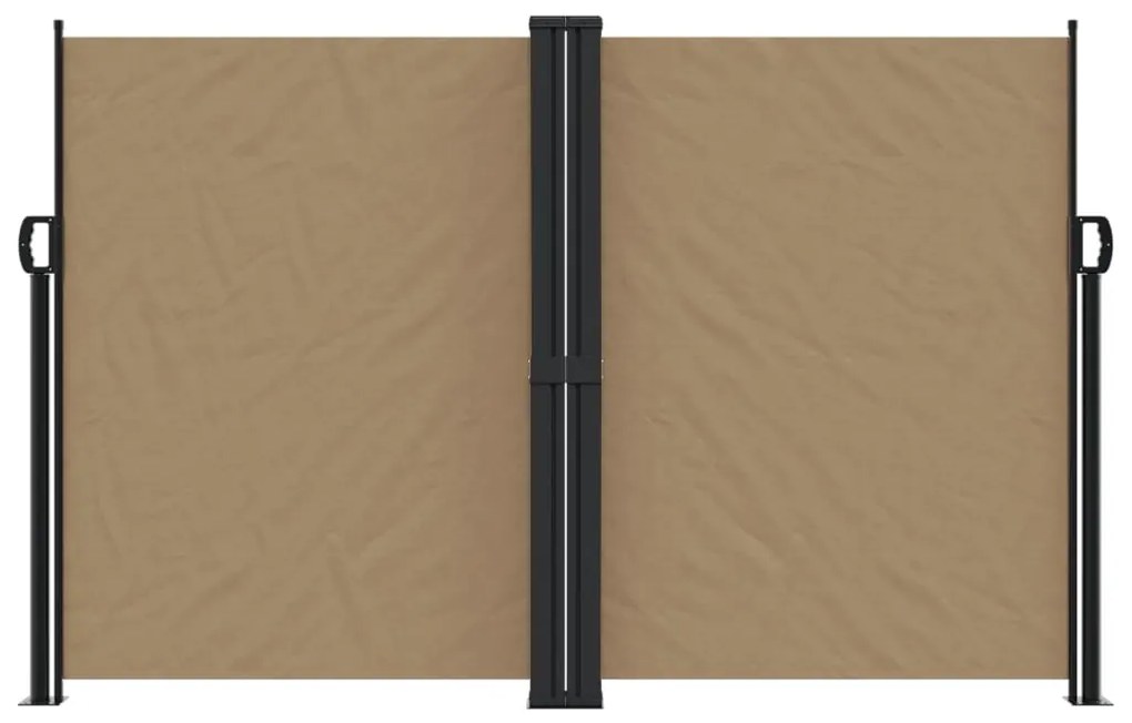 Toldo lateral retrátil 160x1200 cm cinzento-acastanhado