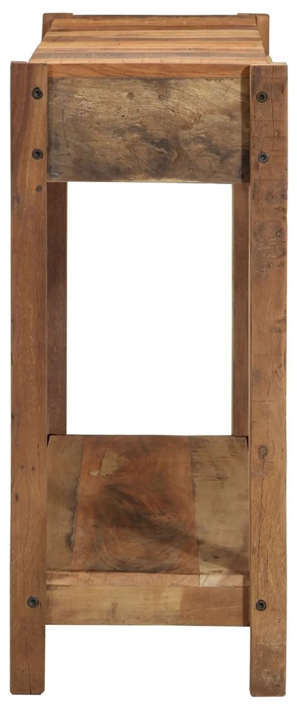 Mesa de Console 107x33x76 cm Madeira Recuperada