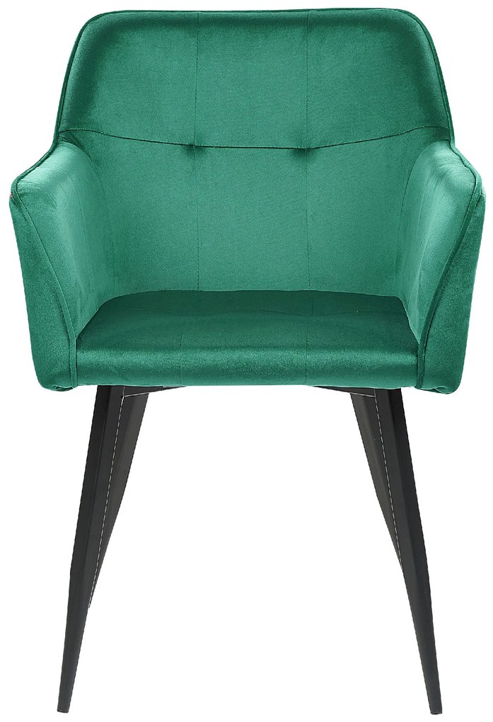 Conjunto de 2 cadeiras de veludo verde esmeralda JASMIN Beliani