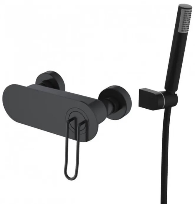 Torneira monocomando de encastrar para duche de cor preto mate Belice